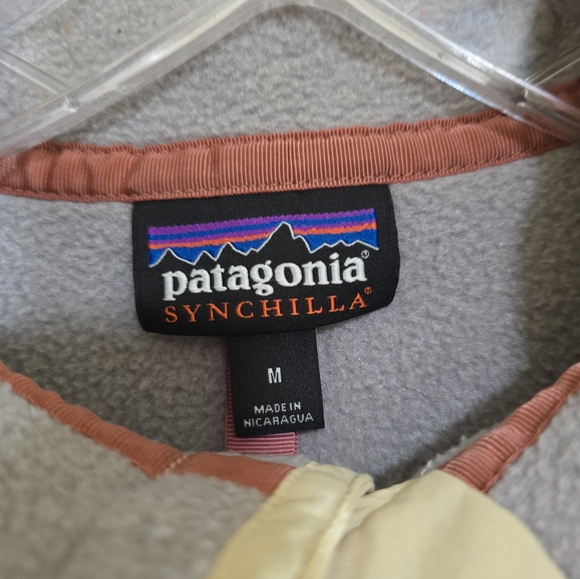 Patagonia Lightweight Synchilla Snap-T Fleece Jacket Medium Rosewater Colorblock - Picture 7 of 7